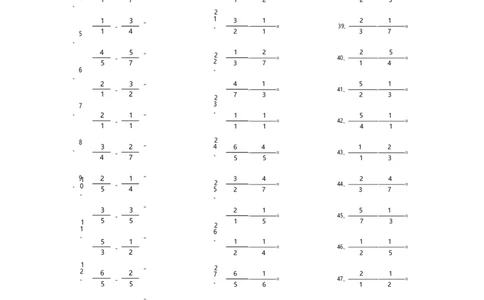 分数减法第61-80篇（初级）_编码0121-6年级数学口算计算_口算题（适合5年级）_分数-减法（200篇）_（分数）减法初级（100篇）