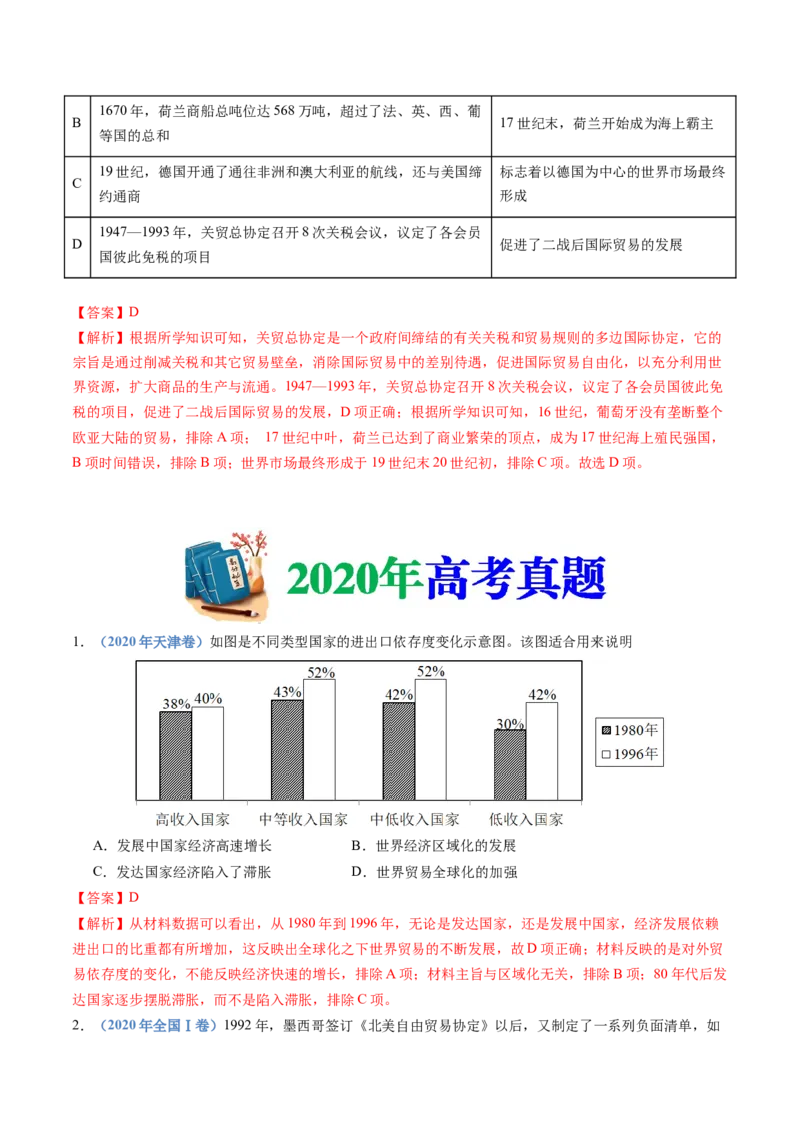专题21选择性必修三：文化交流与传播（解析卷）_近10年高考真题汇编（必刷）_十年（2014-2024）高考历史真题分项汇编（全国通用）_十年（2014-2023）高考历史真题分项汇编（全国通用）