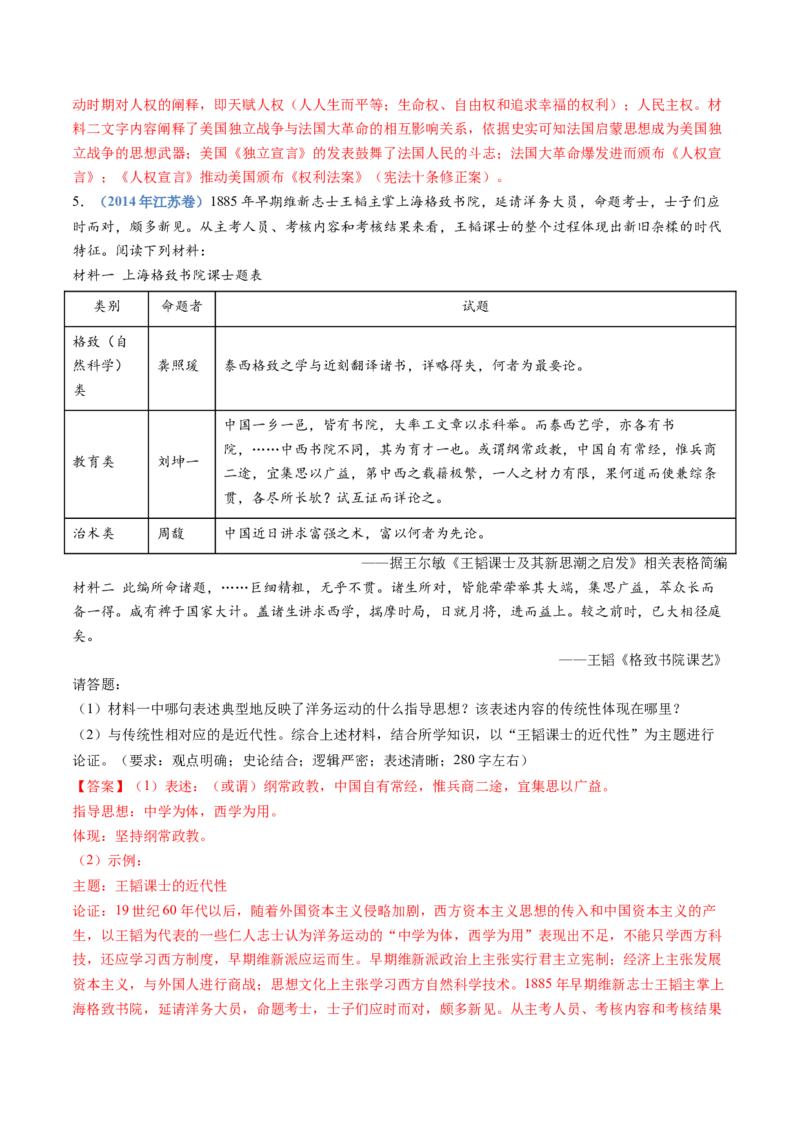 专题21选择性必修三：文化交流与传播（解析卷）_近10年高考真题汇编（必刷）_十年（2014-2024）高考历史真题分项汇编（全国通用）_十年（2014-2023）高考历史真题分项汇编（全国通用）