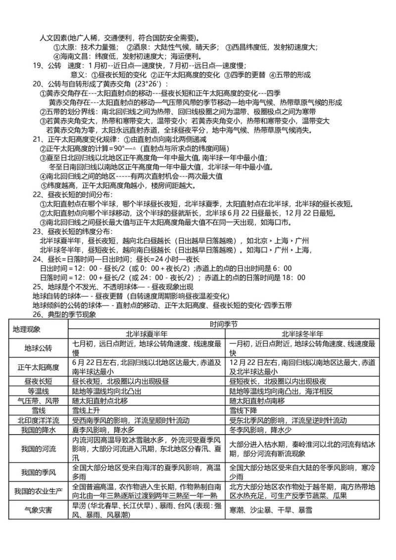 品优教学高中地理必背知识点_赠送小初高学霸笔记等_小初高知识点_小初高知识点_高考地理知识点