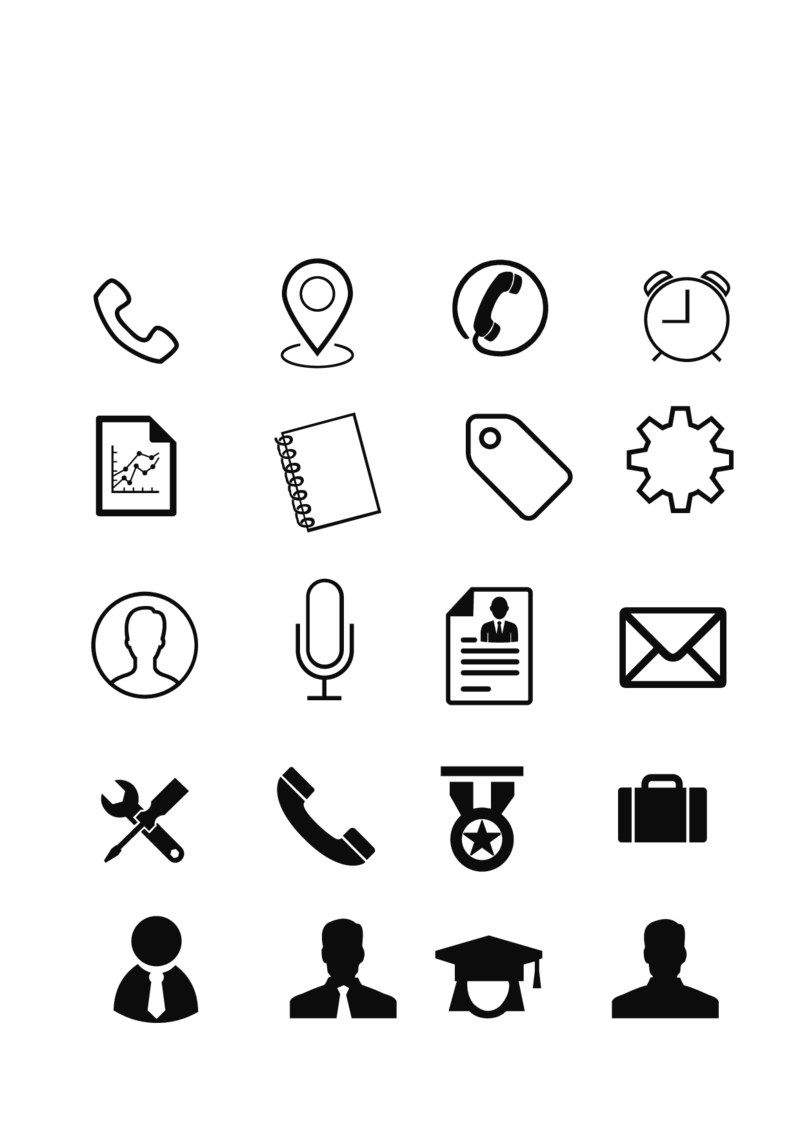 简历常用图标_各类简历_简历模板(1)_赠品