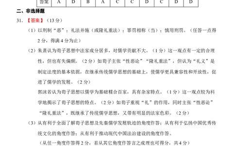 高三历史暑期检测二答案_2023年8月_01每日更新_20号_2024届江苏省灌南高级中学高三上学期暑期检测（二）_江苏省灌南高级中学2024届高三上学期暑期检测（二）历史