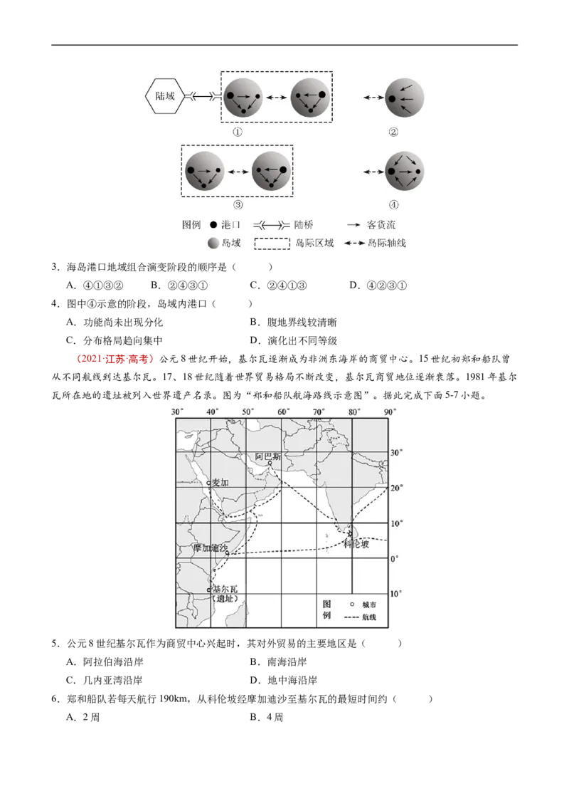 专题12交通-五年（2019-2023）高考地理真题分项汇编（原卷版）_赠送：2008-2024全套高考真题_高考地理真题_送高考地理五年真题(2019-2023)分项汇编（全国通用）