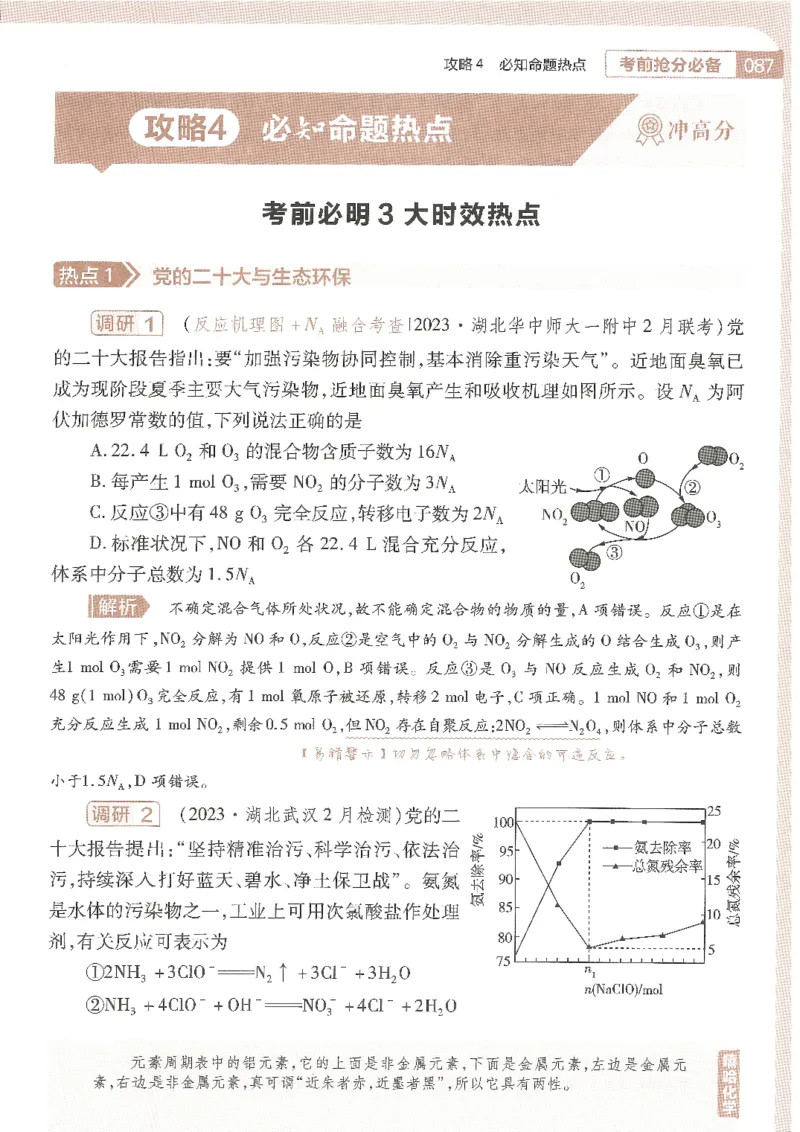 试题调研第十辑化学_2023高考押题卷_试题调研8910期考前推荐看的三期_试题调研第十期考前抢分必备_试题调研第十辑