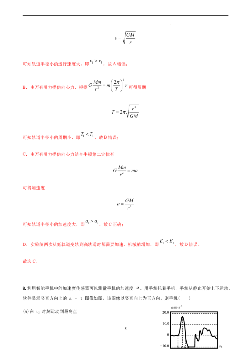 物理（上海卷）（A4解析版）_2023高考押题卷_学易金卷-2023学科网押题卷（各科各版本）_2023学科网押题卷-学易金卷-物理_物理（上海卷）-学易金卷：2023年高考考前押题密卷