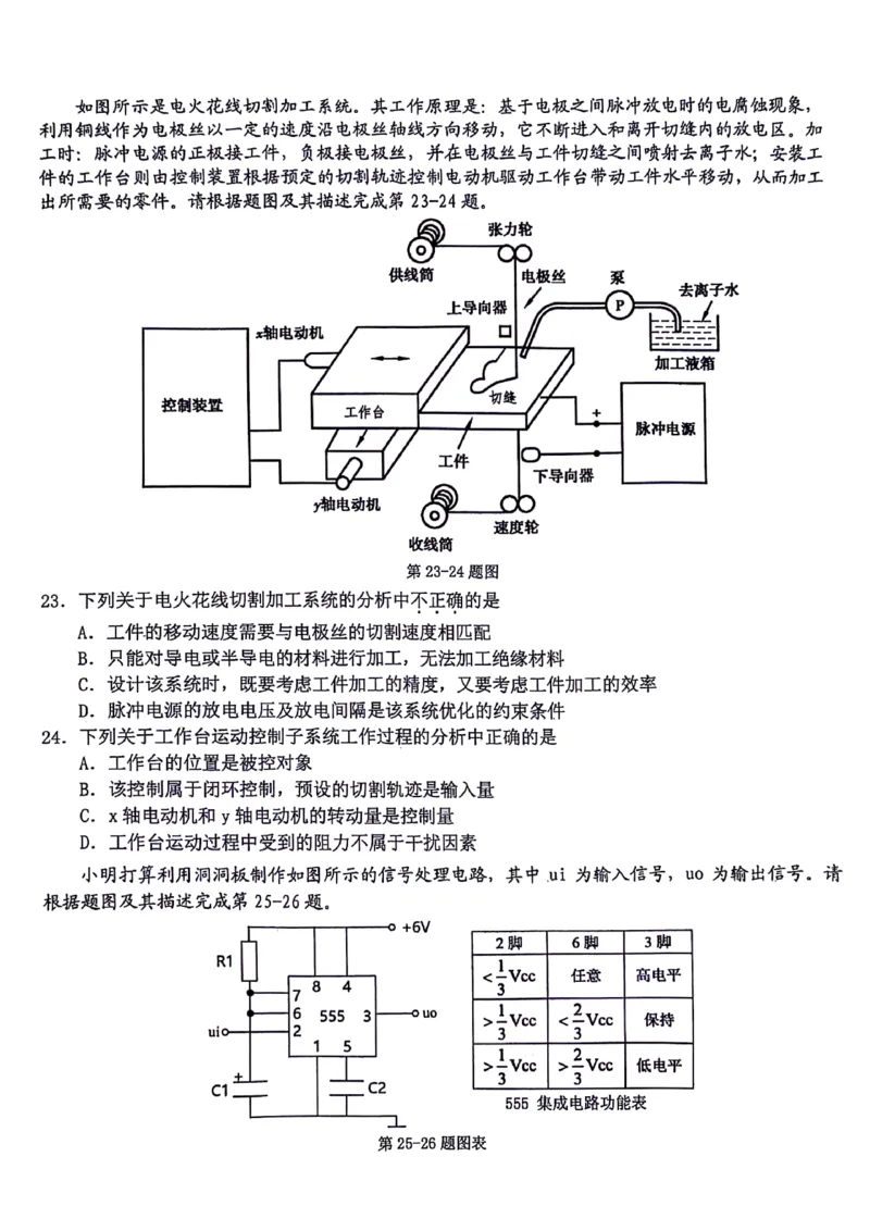 2024届浙江省Z20名校联盟高三第三次联技术(1)_2024年5月_025月合集_2024届浙江省Z20名校联盟高三第三次联考