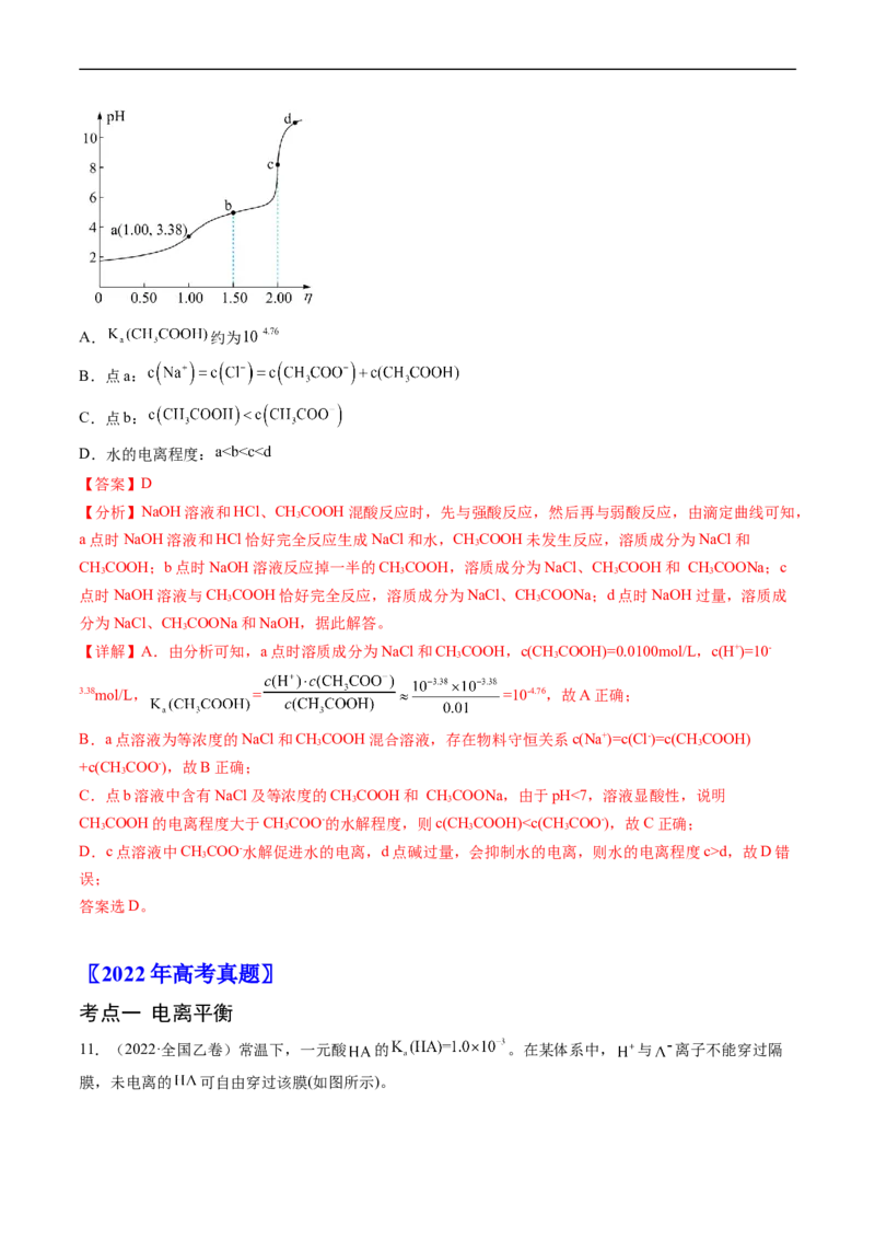 专题10水溶液中的离子反应与平衡-五年（2019-2023）高考化学真题分项汇编（全国通用）（解析版）_赠送：2008-2024全套高考真题_高考化学真题