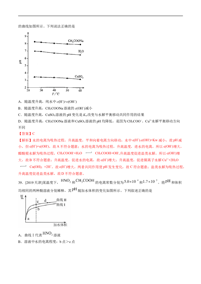 专题10水溶液中的离子反应与平衡-五年（2019-2023）高考化学真题分项汇编（全国通用）（解析版）_赠送：2008-2024全套高考真题_高考化学真题