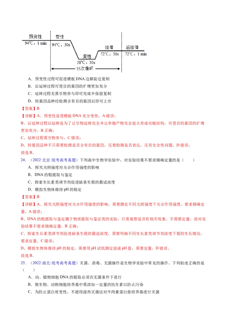 专题21基因工程-五年（2019-2023）高考生物真题分项汇编（全国通用）（解析版）_赠送：2008-2024全套高考真题_高考生物真题_送高考生物五年真题(2019-2023)分项汇编（全国通用）