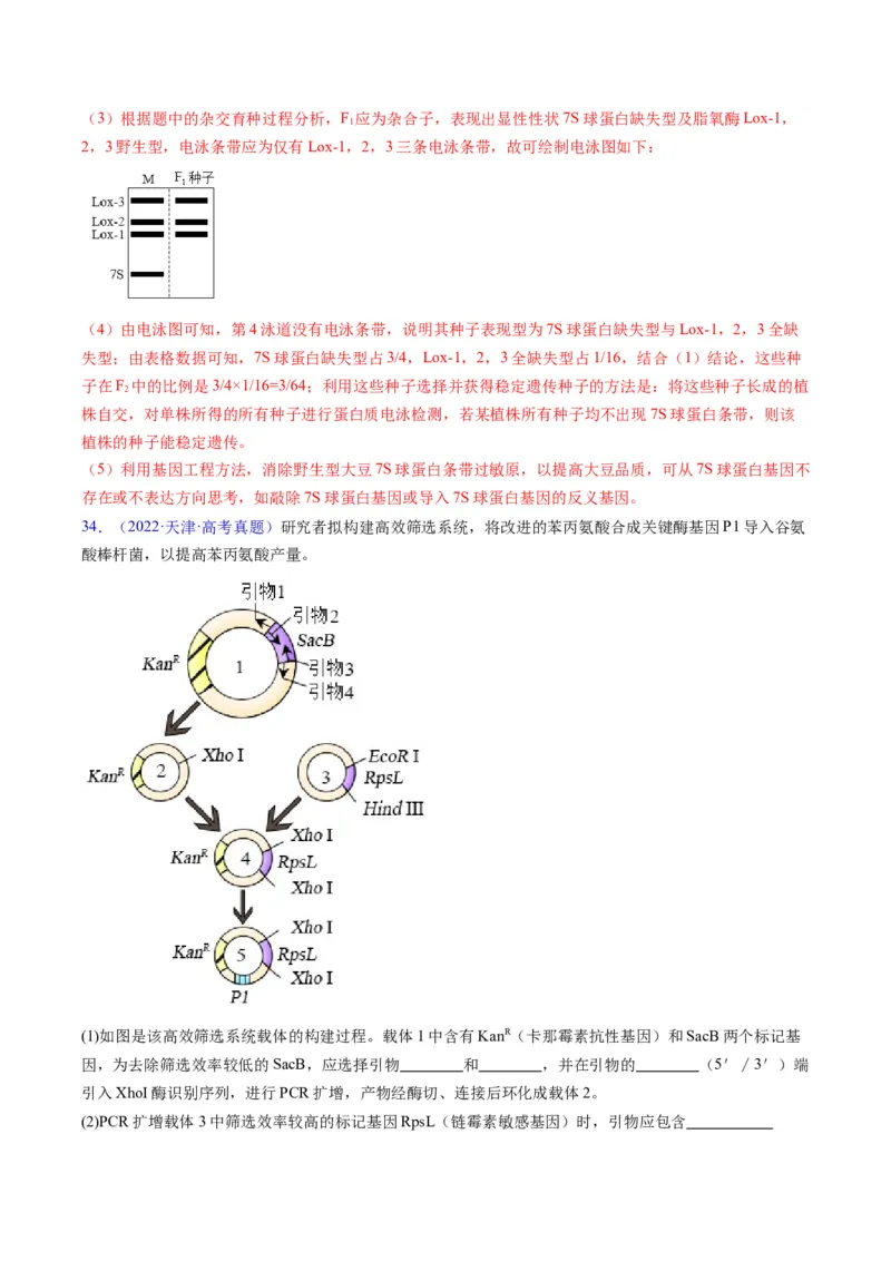 专题21基因工程-五年（2019-2023）高考生物真题分项汇编（全国通用）（解析版）_赠送：2008-2024全套高考真题_高考生物真题_送高考生物五年真题(2019-2023)分项汇编（全国通用）