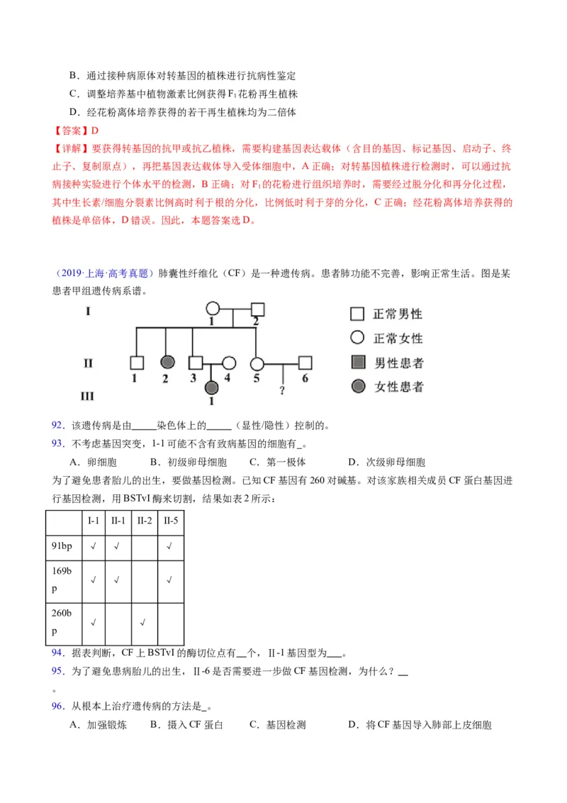 专题21基因工程-五年（2019-2023）高考生物真题分项汇编（全国通用）（解析版）_赠送：2008-2024全套高考真题_高考生物真题_送高考生物五年真题(2019-2023)分项汇编（全国通用）