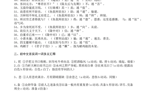 品优教学人教版初中语文文言文知识点归纳_赠送小初高学霸笔记等_小初高知识点_小初高知识点_中考语文知识点