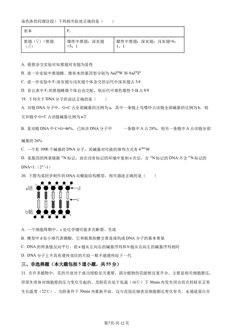 辽宁省重点高中沈阳市郊联体2023-2024学年高三上学期10月月考生物(1)_2023年10月_01每日更新_26号_2024届辽宁省重点高中沈阳市郊联体高三上学期10月月考