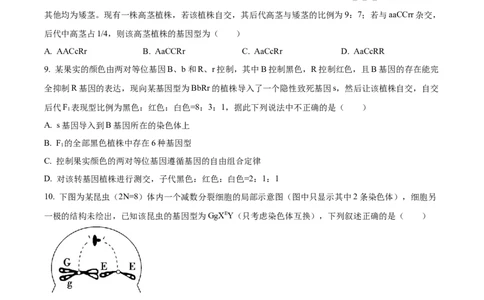 辽宁省重点高中沈阳市郊联体2023-2024学年高三上学期10月月考生物(1)_2023年10月_01每日更新_26号_2024届辽宁省重点高中沈阳市郊联体高三上学期10月月考