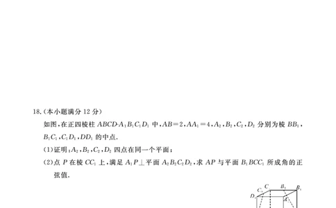 江西省2024届高三名校9月联合测评数学(1)_2023年9月_029月合集_2024届江西省高三名校9月联合测评