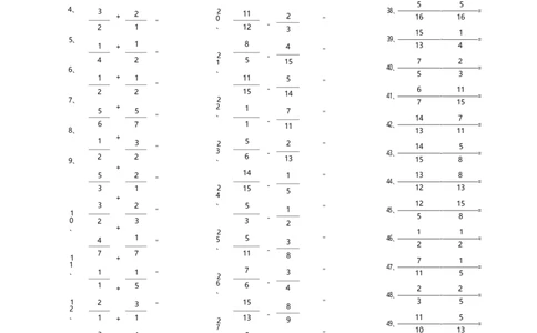 分数加减混合第91~100篇（初级）_编码0121-6年级数学口算计算_口算题（适合5年级）_分数-加减混合（280篇）_（分数）加减混合初级（100篇）