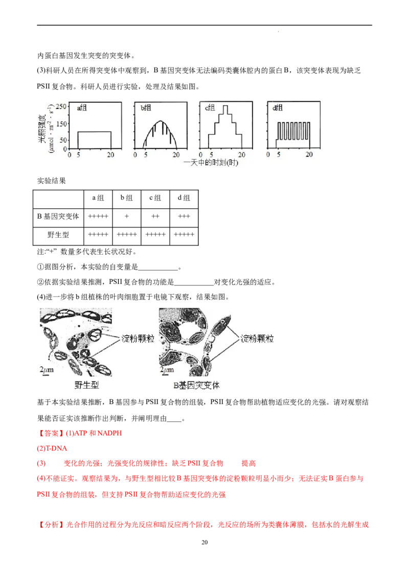 生物（北京卷）（全解全析）_2023高考押题卷_学易金卷-2023学科网押题卷（各科各版本）_2023学科网押题卷-学易金卷-生物_生物（北京卷）-学易金卷：2023年高考考前押题密卷