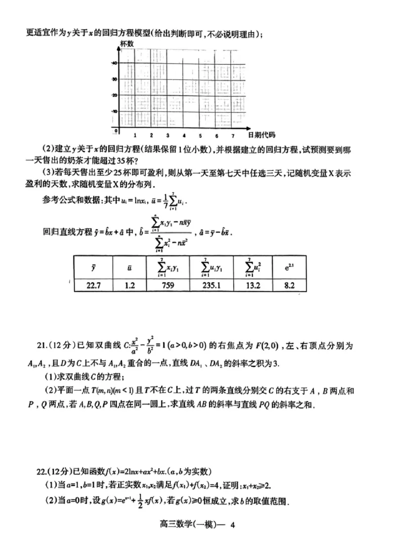 2023届辽宁省协作校高三下学期第一次模拟考试数学试题_2024年2月_01每日更新_15号_2023届辽宁省协作校高三下学期第一次模拟考试全科