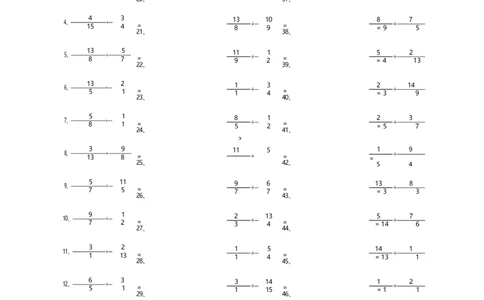 分数除法第1-20篇_编码0121-6年级数学口算计算_口算题（适合6年级）(1)_分数-除法（200篇）_（分数）除法高级（100篇）