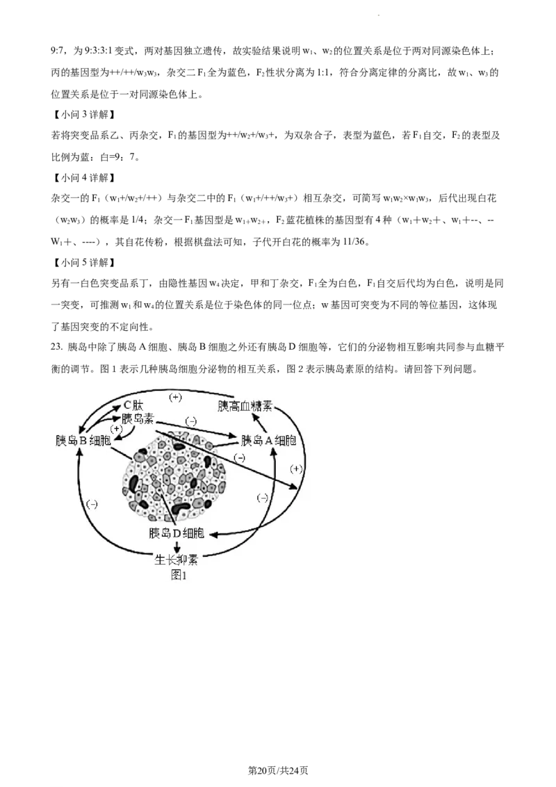 精品解析：江苏省泰州中学2023-2024学年高三上学期期初调研考试生物试题（解析版）_2023年9月_01每日更新_13号_2024届江苏省泰州中学高三上学期期初调研考试