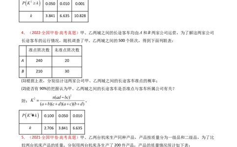 专题22概率统计及数字特征大题综合（学生卷）-十年（2015-2024）高考真题数学分项汇编（全国通用）_近10年高考真题汇编（必刷）_十年（2015-2024）高考数学真题分类汇编（全国通用）