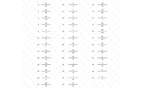 分数加减混合第61-80篇（高级）答案_编码0121-6年级数学口算计算_口算题（适合5年级）_分数-加减混合（280篇）_（分数）加减混合高级2～（80篇）
