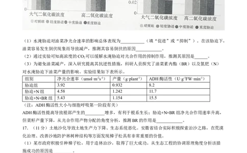 2024届安徽省马鞍山市高三教学质量监测（三模）生物试题+答案(1)_2024年4月_024月合集_2024届安徽省马鞍山市高三下学期三模