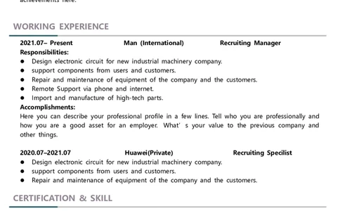 3中英文对照简历(80)_各类简历_简历模板(1)_英文简历模版86套2025版_