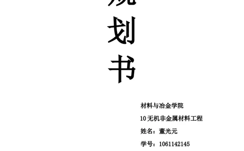大学生职业生涯规划书-(2)_E6-职业规划_90冶金专业