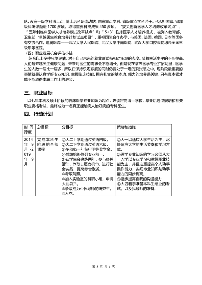 医学生职业生涯规划_E6-职业规划_83口腔医学