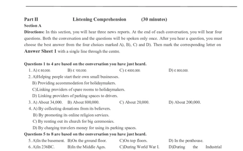 六级通关模拟卷第四套_英语四六级整合_英语四六级真题版本一此版本可作为补充_大学英语CET6_X0_03-六级模拟题_六级模拟题1-5套（赠送）_六级通关模拟卷（4）