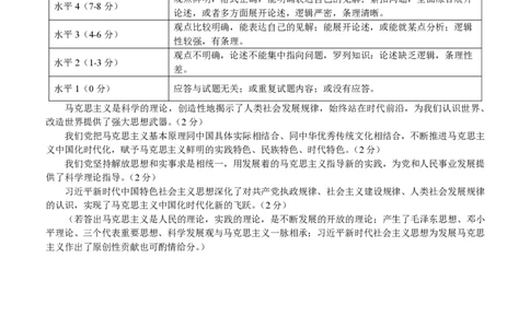 政治参考答案及评分标准_2023年9月_01每日更新_6号_2024届山东省新高考联合质量测评高三上学期开学联考_山东省新高考联合质量测评2024届高三上学期开学联考政治