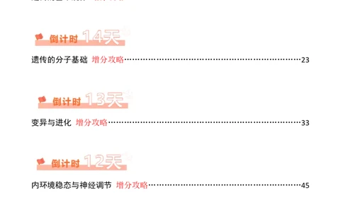 生物（二）-2024年高考考前20天终极冲刺攻略_2024高考押题卷_62024学科网全系列_20学科网高考考前终极攻略_生物-2024年高考考前20天终极冲刺攻略