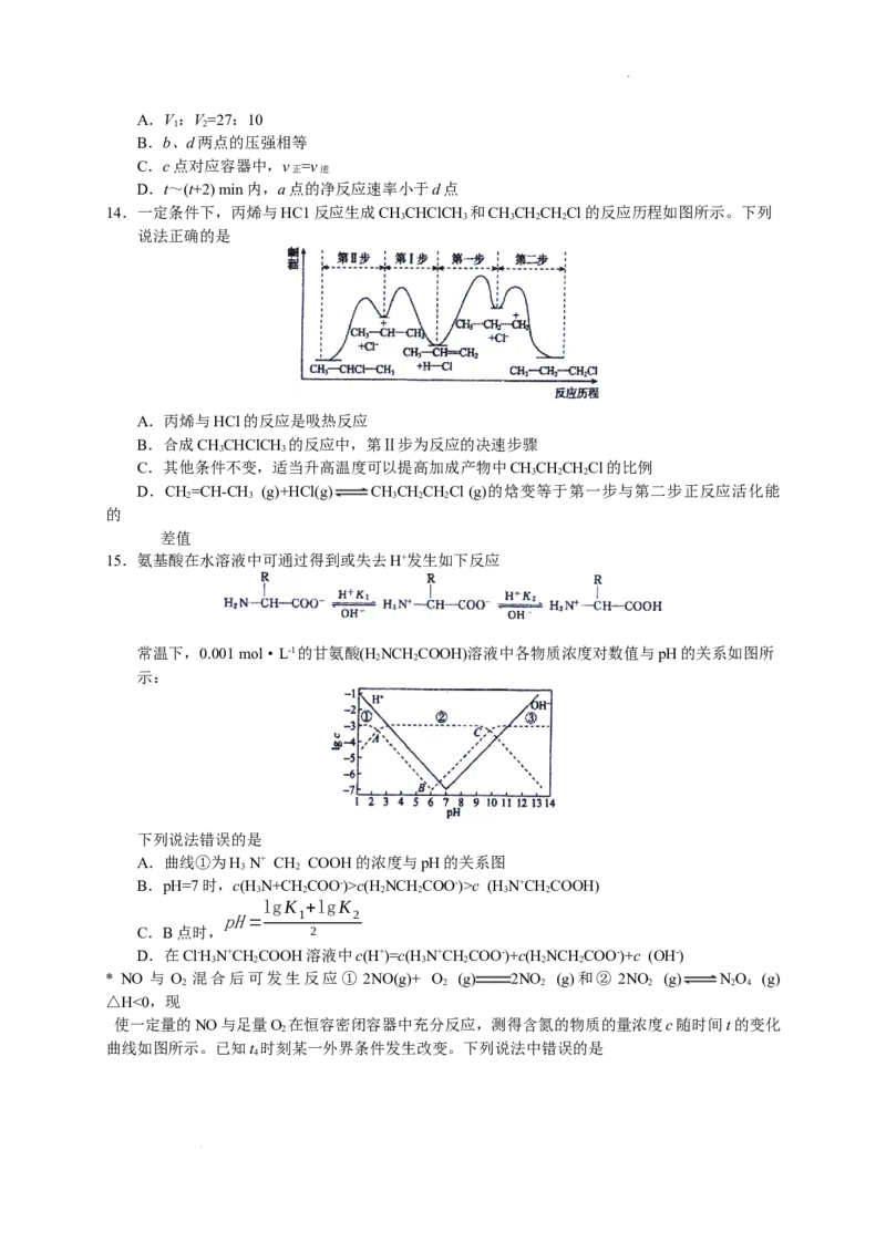 2023届河北省衡水中学高三下学期一调考试丨化学_2024年2月_01每日更新_14号_2023届河北省衡水中学高三下学期一调考试3月_2023届河北省衡水中学高三下学期一调考试3月化学