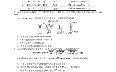 2023届河北省衡水中学高三下学期一调考试丨化学_2024年2月_01每日更新_14号_2023届河北省衡水中学高三下学期一调考试3月_2023届河北省衡水中学高三下学期一调考试3月化学