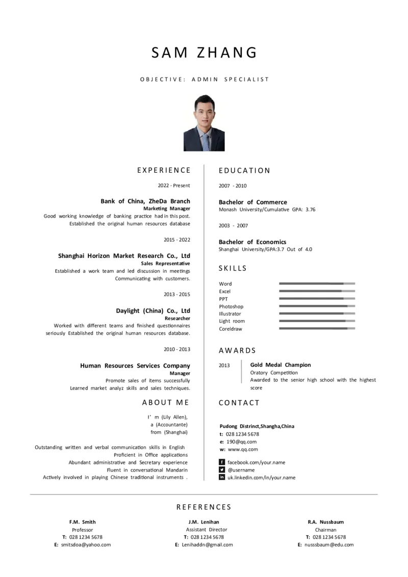 1极简气质英文CV简历(19)_各类简历_简历模板(1)_英文简历模版86套2025版_