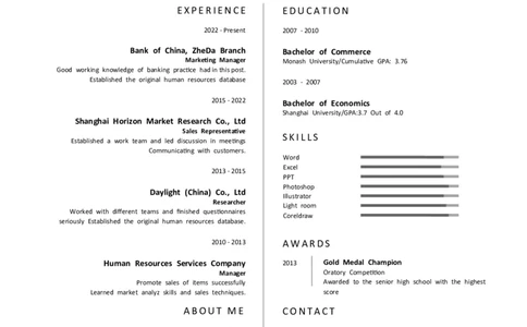 1极简气质英文CV简历(19)_各类简历_简历模板(1)_英文简历模版86套2025版_