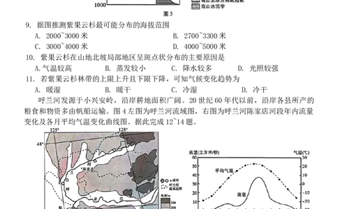 2024届&ldquo;3+3+3&rdquo;高考备考诊断性联考卷（二）地理_2024年4月_01按日期_13号_2024届云南广西贵州&ldquo;3+3+3&rdquo;高考备考诊断性联考(二)