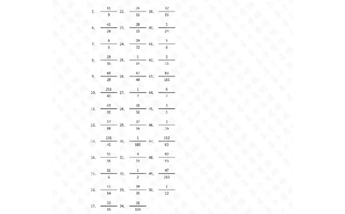 分数加减混合第21-40篇（高级）答案_编码0121-6年级数学口算计算_口算题（适合5年级）_分数-加减混合（280篇）_（分数）加减混合高级2～（80篇）