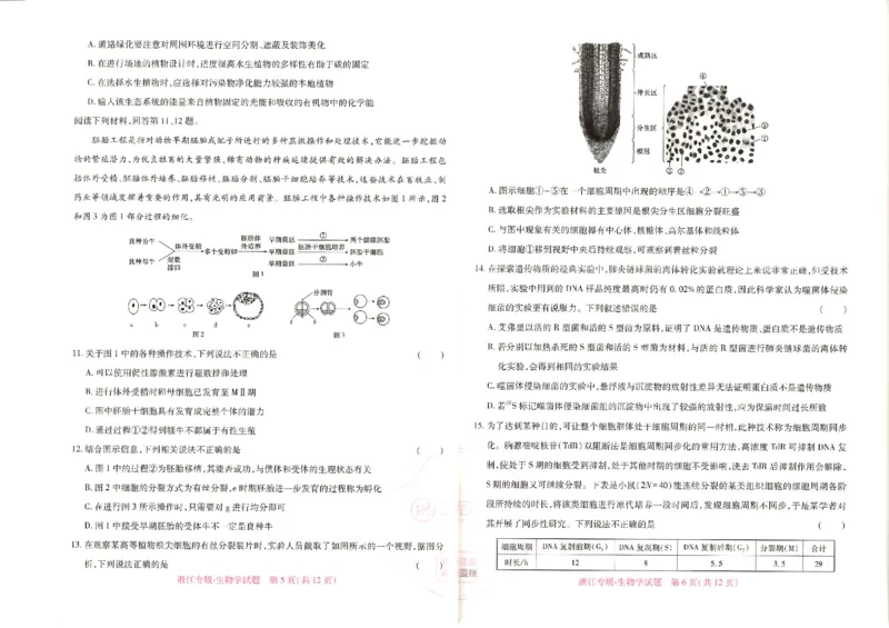 王后雄高考押题预测卷2024浙江专版-生物_2024高考押题卷_22024王hou雄_16王后雄押题_2024年王后雄高考押题预测卷（浙江专版）