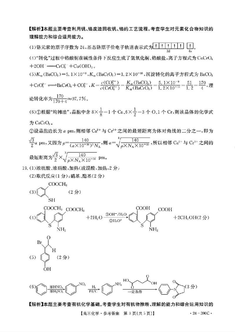 2024届广东省湛江市高三下学期二模考试化学试题+答案(1)_2024年4月_024月合集_2024届广东省湛江市二模（金太阳390C）
