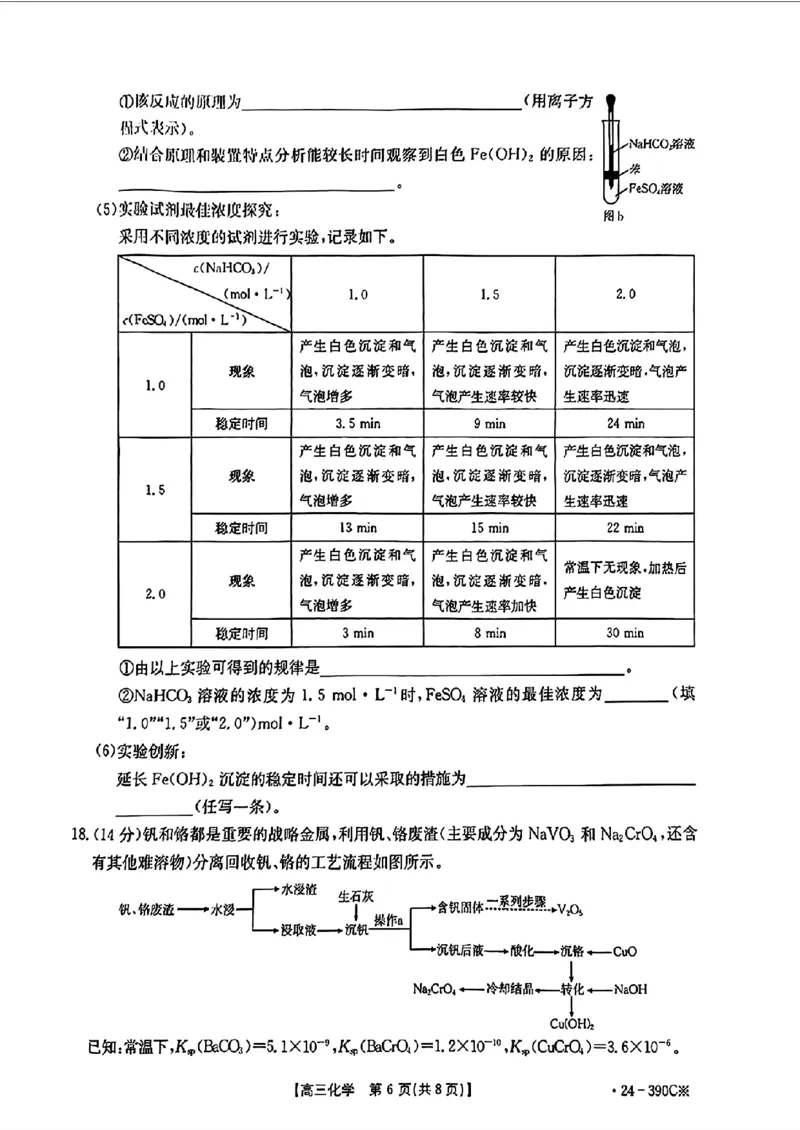2024届广东省湛江市高三下学期二模考试化学试题+答案(1)_2024年4月_024月合集_2024届广东省湛江市二模（金太阳390C）