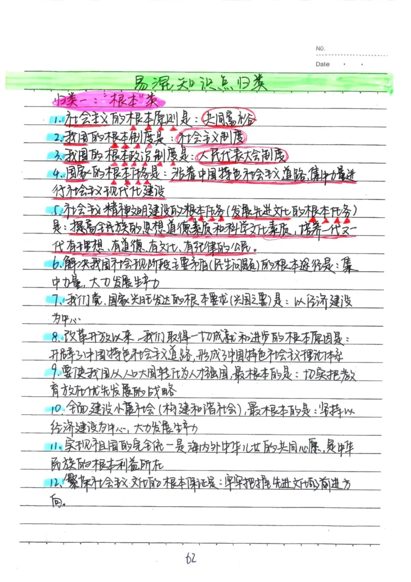 4）中考道德与法制状元笔记（142页）_赠送小初高学霸笔记等_中考全科状元笔记