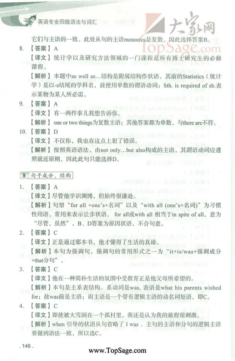 冲击波专业4级语法与词汇_2025专四专八真题及备考资料_2009-2024专四真题+备考资料_2024专四备考资料合辑（电子书）_24专四语法与词汇_2024冲击波系列专四语法与词汇