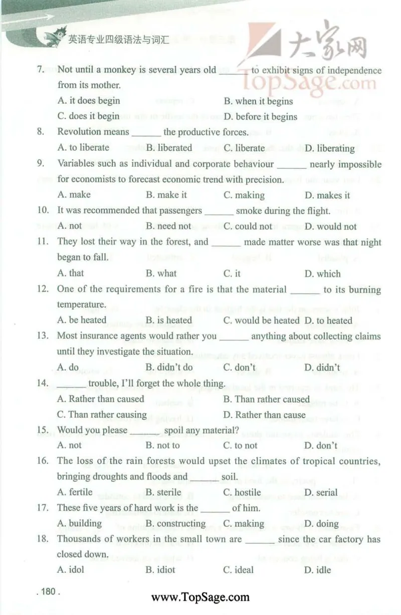 冲击波专业4级语法与词汇_2025专四专八真题及备考资料_2009-2024专四真题+备考资料_2024专四备考资料合辑（电子书）_24专四语法与词汇_2024冲击波系列专四语法与词汇