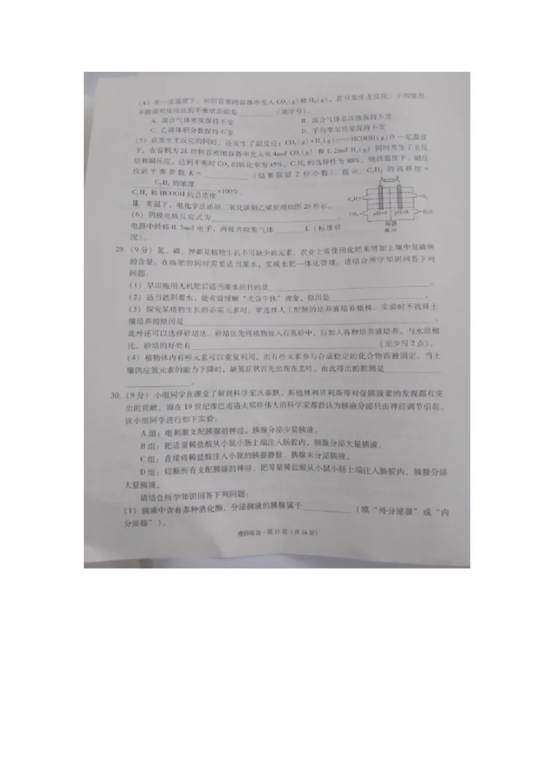 2023届&ldquo;3+3+3&rdquo;高考备考诊断性联考卷（二）理综_2024年2月_01每日更新_15号_2023届贵州省3+3+3高考备考诊断性联考（二）全科_2023届贵州省3+3+3高考备考诊断性联考（二）理综