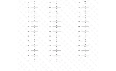 分数加减混合第51~70篇（初级）答案_编码0121-6年级数学口算计算_口算题（适合5年级）_分数-加减混合（280篇）_（分数）加减混合初级（100篇）