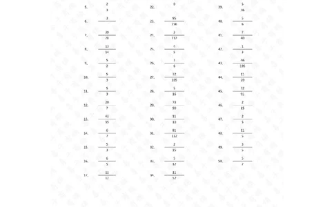 分数加减混合第51~70篇（初级）答案_编码0121-6年级数学口算计算_口算题（适合5年级）_分数-加减混合（280篇）_（分数）加减混合初级（100篇）