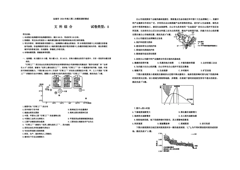 2024届山西省运城市高三下学期二模文综试题_2024年4月_01按日期_22号_2024届山西省运城市高三第二次模拟调研测试_2024届山西省运城市高三下学期二模文综试题_文综