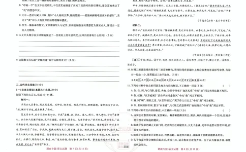 王后雄语文湖南版本_2024高考押题卷_22024王hou雄_（新高考）2024王后雄押题预测卷（分科版）_1.语文